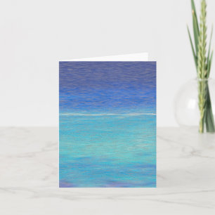 Cartão Mar Azul de Fresco Caribe rachado