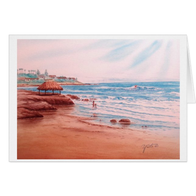 CARTÃO MAR DE N DO VENTO, LA JOLLA, CALIFÓRNIA (Frente Horizontal)