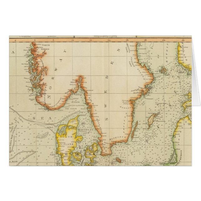 Cartão Mar do Norte, Mar Báltico (Frente Horizontal)