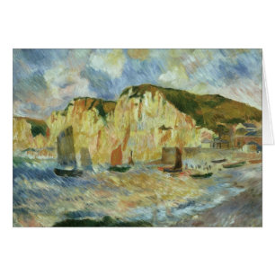 Cartão Mar e Falésias de Pierre Renoir, Arte Fino Antigo