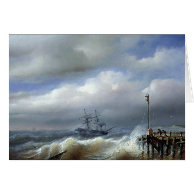 Cartão Mar em Tempestade, 1846 (Frente Horizontal)