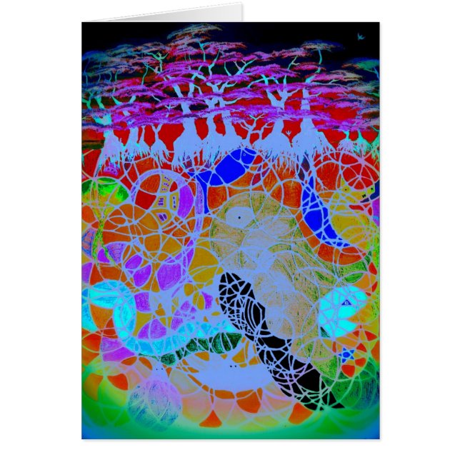 Cartão Mar manchado de vidro (Frente)