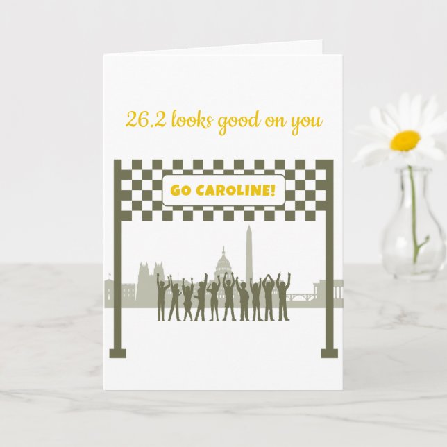 Cartão Maratona Maratona Marinha de Washington DC Persona (Planta pequena)