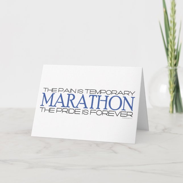 Cartão Maratona - O Orgulho é para sempre - Boa Sorte (Frente)