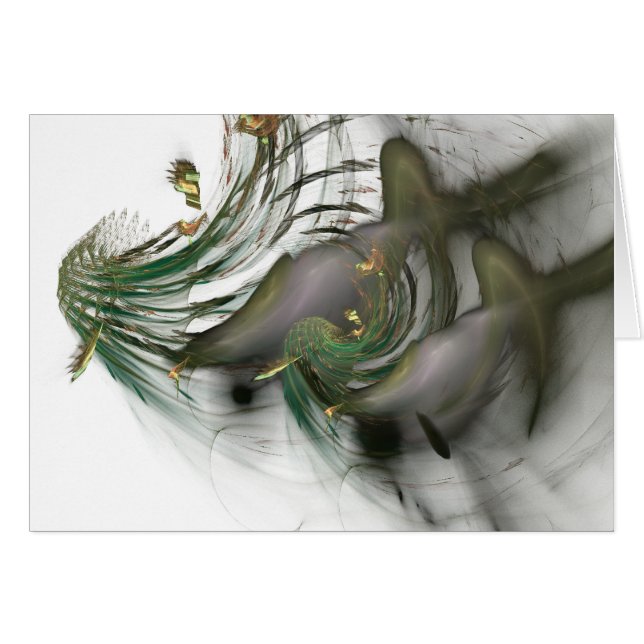 Cartão maravilhoso verde (Frente horizontal)