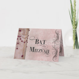 Cartão Marble design Bat Mitzvah - Personalizado