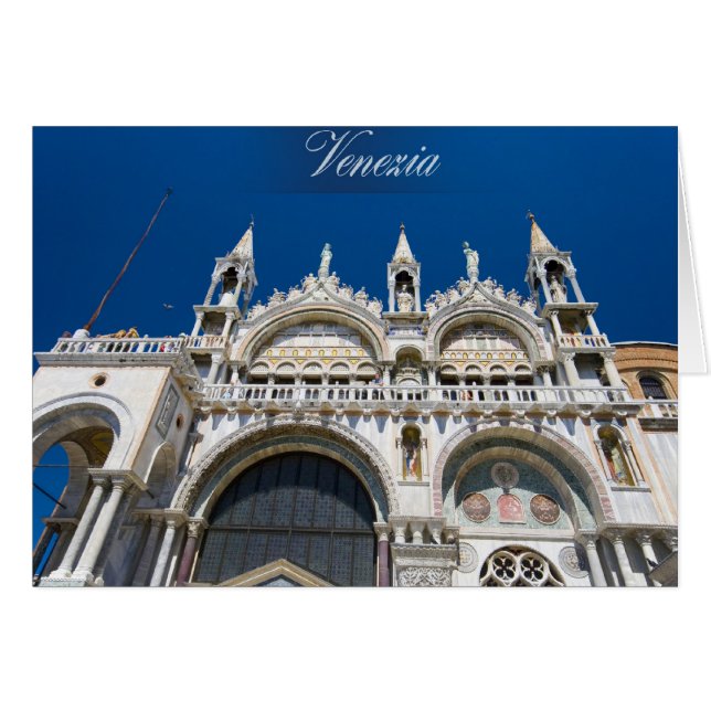 Cartão Marca de santo em Veneza (Frente Horizontal)