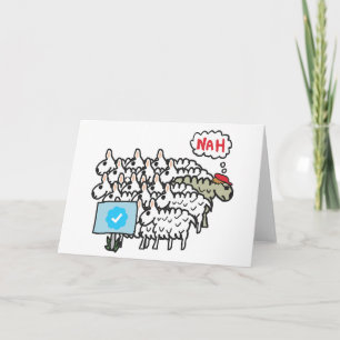 Cartão Marca de verificação anti-azul