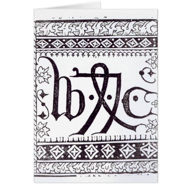 Cartão Marca do impressão de William Caxton (Frente)