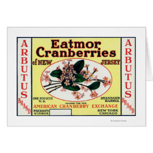 Cartão Marca dos arandos de Eatmor do Arbutus