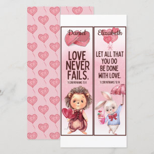 Cartão Marcadores de Livros para Crianças com Versículos 