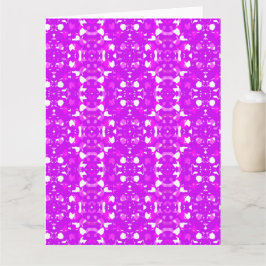 Cartão Marcas Simétricas Cor-de-Rosa e Branco