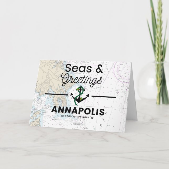 Cartão Marcha de saudações na Baía (Frente)