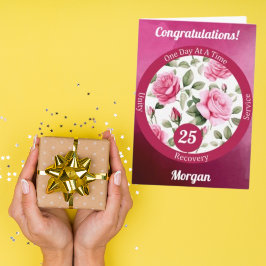 Cartão Marco de Recuperação de Rosa Personalizada