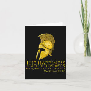 Cartão Marcus Aurelius Stoic Citação Sobre A Felicidade -