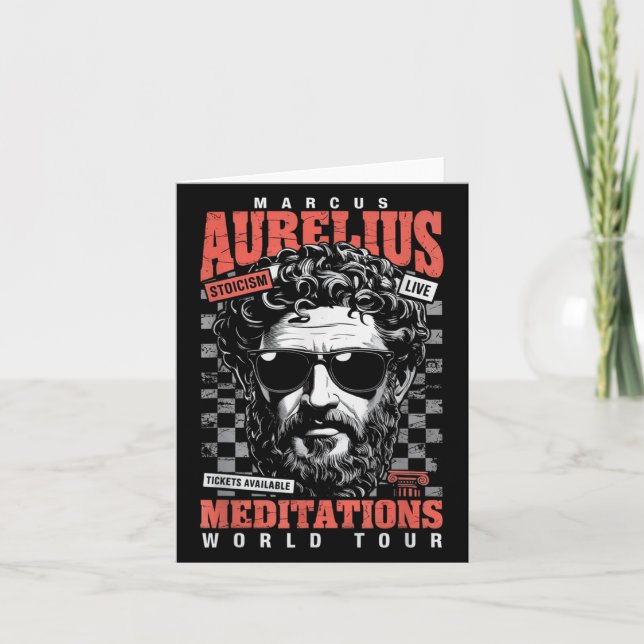 Cartão Marcus Aurelius Stoic Philosoper Cotação Motivação (Frente)