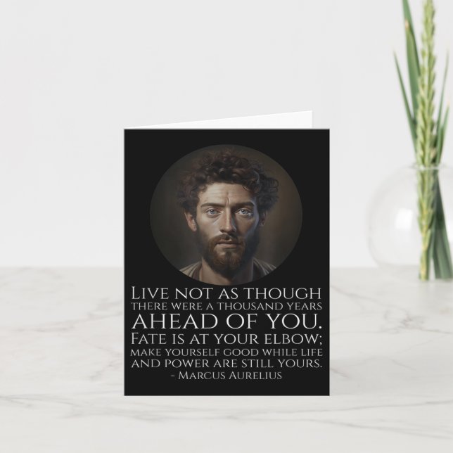 Cartão Marcus Aurelius Stoicismo - Filosofia Estática Rom (Frente)