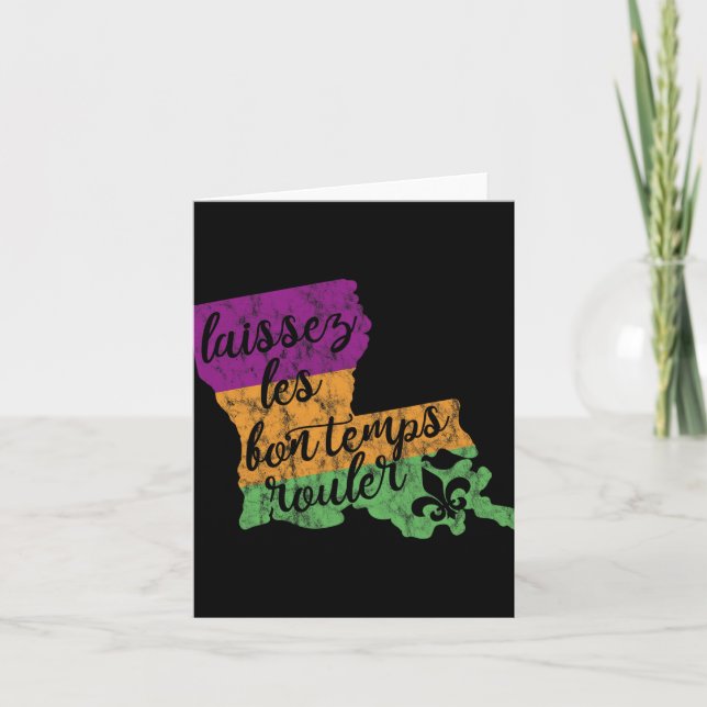 Cartão Mardi Gras 2025 Laissez Les Bon Temps Rouler New O (Frente)