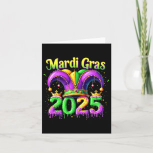 Cartão Mardi Gras 2025 Papelada Para Homens 1
