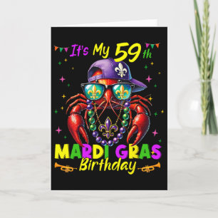 Cartão Mardi Gras 59º Aniversário Terça-Feira Gorda 59 An