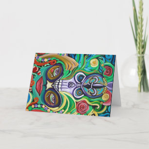 Cartão Mardi Gras Art Greeting Card