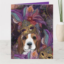 CARTÃO MARDI GRAS BEAGLE