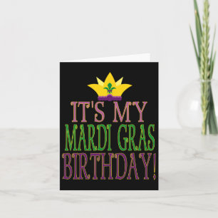 Cartão Mardi Gras Birthday - Tema do Partido Mardi Gras