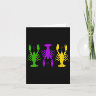 Cartão Mardi Gras Crawfish Jester Bead New Orleans Boys M