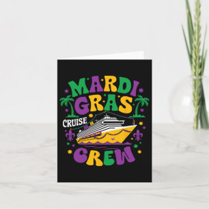 Cartão Mardi Gras Cruise Crew 2025 Trip Family Matching C
