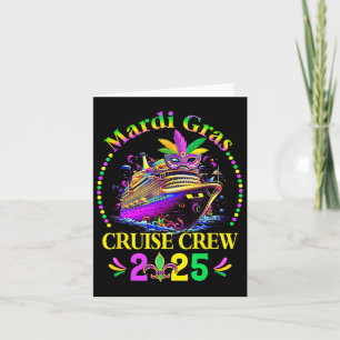 Cartão Mardi Gras Cruise Crew 2025 Trip New Orleans Famil