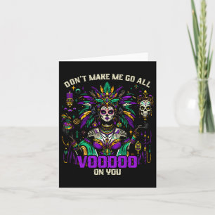 Cartão Mardi Gras - Priestesa Mulheres Nova Orleans Bruxa