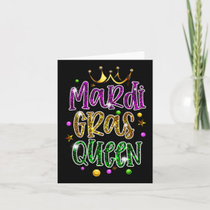 Cartão Mardi Gras Queen Parade Figurume Mulheres Presente