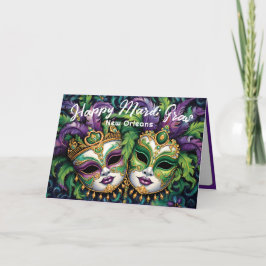 Cartão 💚 💜 💛 Mardi Gras Splendor