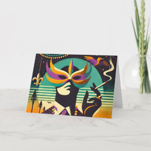 Cartão Mardi Gras Sr. Morte O Homem Fumante