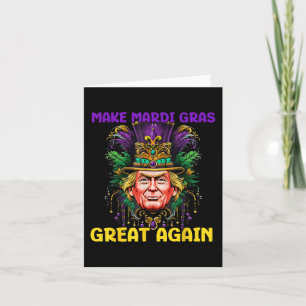 Cartão Mardi Gras Trump 2025 Engraçado Torne Excelente Ma