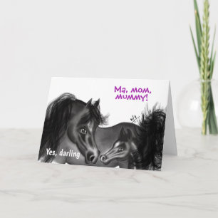Cartão Mare & Filly   Mães, mãe, mamãe Feliz Dia das Mães