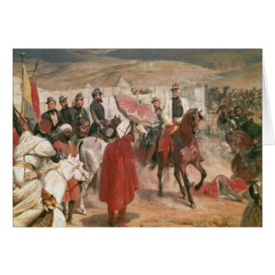 Cartão Marechal Thomas Bugeaud e coronel Joseph