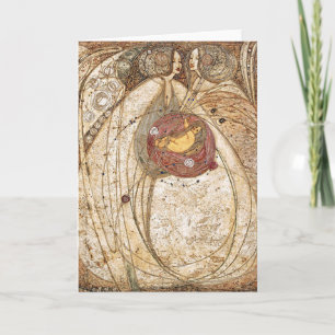 Cartão Margaret MacDonald Mackintosh Heart da Rosa