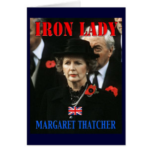 Cartão Margaret Thatcher Primeiro-Ministro