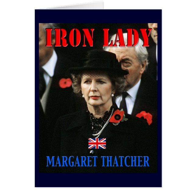 Cartão Margaret Thatcher Primeiro-Ministro (Frente)