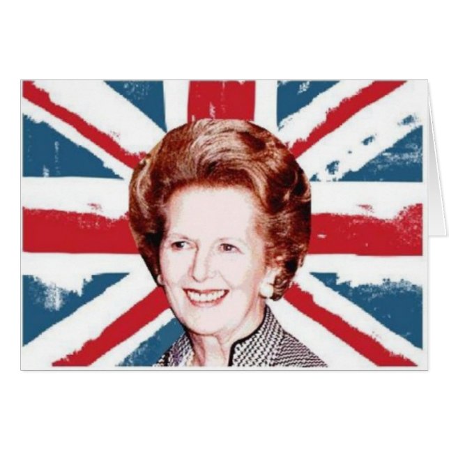 CARTÃO MARGARET THATCHER UNION JACK (Frente Horizontal)