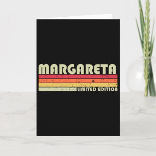 Cartão Margareta Nome Personalizado Retro Vintage Anos 80