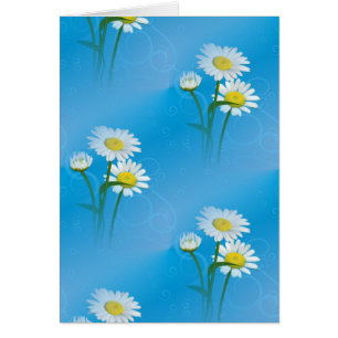 Cartão margarida azul