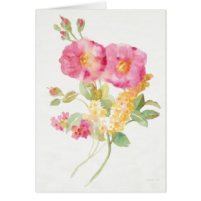 Cartão Margarida branca no azul (Frente)