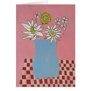 Cartão Margarida cor-de-rosa