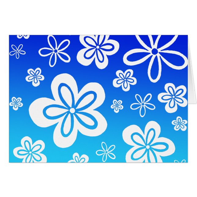 Cartão Margarida de Oopsy - oceano reverso (Frente Horizontal)