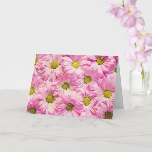 Cartão - margaridas cor-de-rosa do Gerbera (Orquídea)