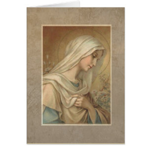 Cartão Margaridas religiosas católicas abençoadas da