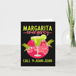 Cartão Margarita Emergency Shirt Mexicano Fiesta Engraçad