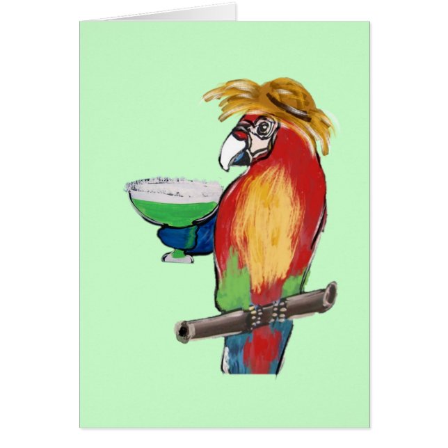 Cartão Margarita Parrots (Frente)